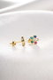 Heliophilia Silver Pendientes de Plata de Ley con Recubrimiento de Oro